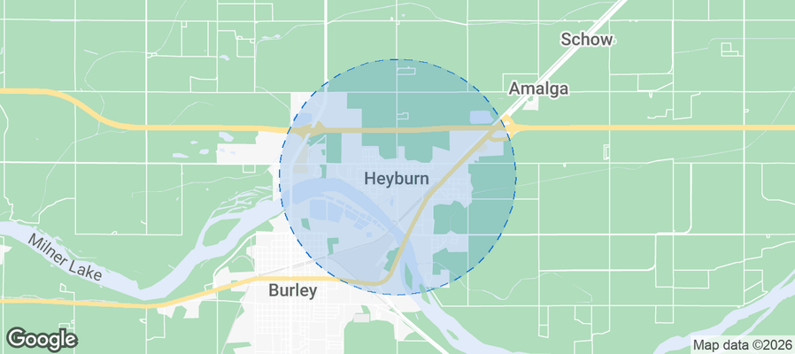 Heyburn Airbnb map